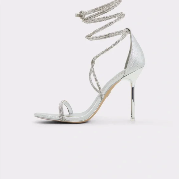 ALDO Silver Strappy Heels - Picture 2 of 15